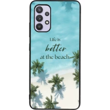 Samsung Galaxy A32 Case Hülle - Silikon schwarz Summer 2025 Life is better at the beach