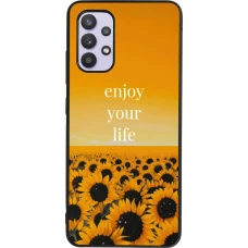 Samsung Galaxy A32 Case Hülle - Silikon schwarz Summer 2026 Enjoy your life