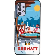Coque Samsung Galaxy A32 - Silicone rigide noir Zermatt Mountain Jacuzzi