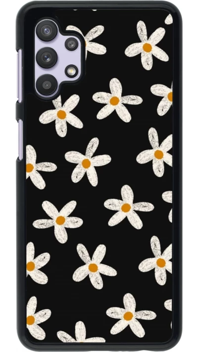 Coque Samsung Galaxy A32 5G - Easter 2024 white on black flower