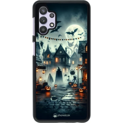 Samsung Galaxy A32 5G Case Hülle - Halloween Spukstadt