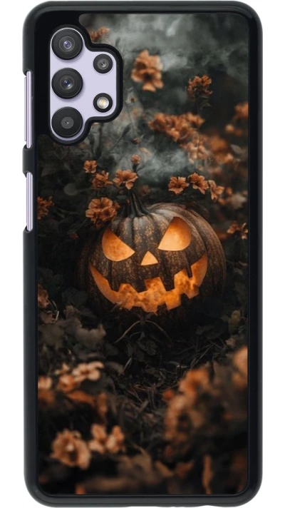 Samsung Galaxy A32 5G Case Hülle - Halloween 2025 Pumpkin with flowers