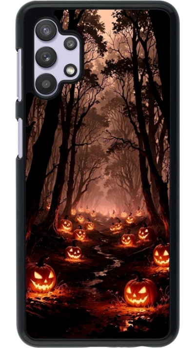 Samsung Galaxy A32 5G Case Hülle - Halloween 2025 Road of Terrifying Pumpkins