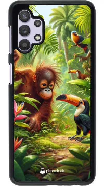 Samsung Galaxy A32 5G Case Hülle - Tropischer Dschungel Tayrona