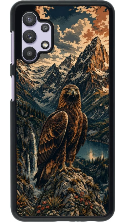 Coque Samsung Galaxy A32 5G - Linocut Aigle Royal