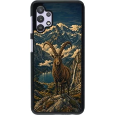 Samsung Galaxy A32 5G Case Hülle - Linocut Steinbock