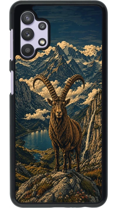 Coque Samsung Galaxy A32 5G - Linocut Bouquetin