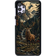 Samsung Galaxy A32 5G Case Hülle - Linocut Reh