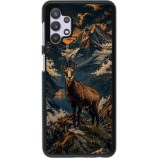 Samsung Galaxy A32 5G Case Hülle - Linocut Gämse