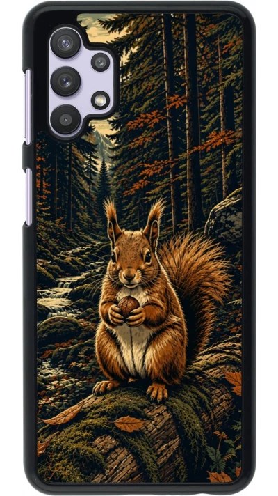 Coque Samsung Galaxy A32 5G - Linocut Ecureuil