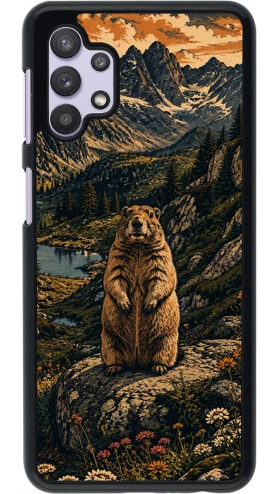 Coque Samsung Galaxy A32 5G - Linocut Marmotte