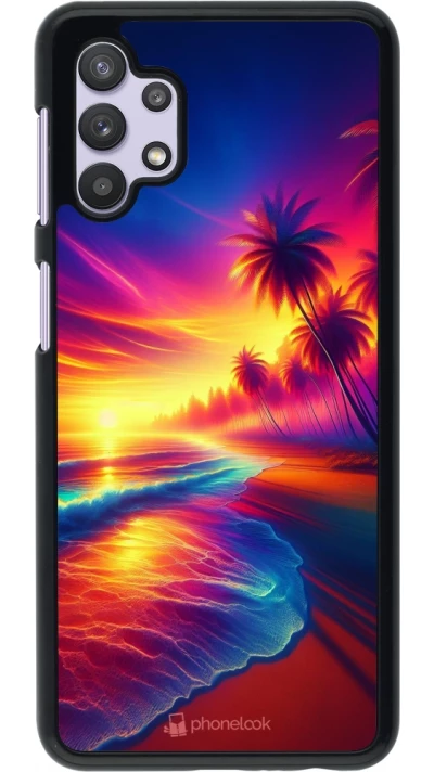 Samsung Galaxy A32 5G Case Hülle - Strand Sonnenuntergang auffällig