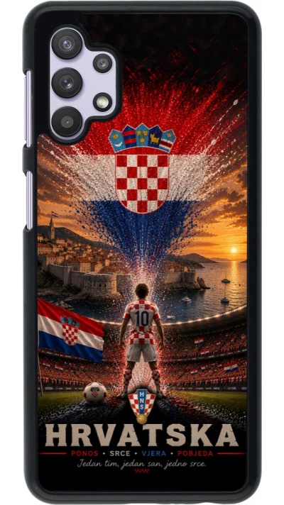 Samsung Galaxy A32 5G Case Hülle - Fussball Kroatien splash 2026