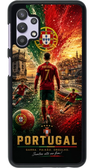 Samsung Galaxy A32 5G Case Hülle - Fussball Portugal splash 2026