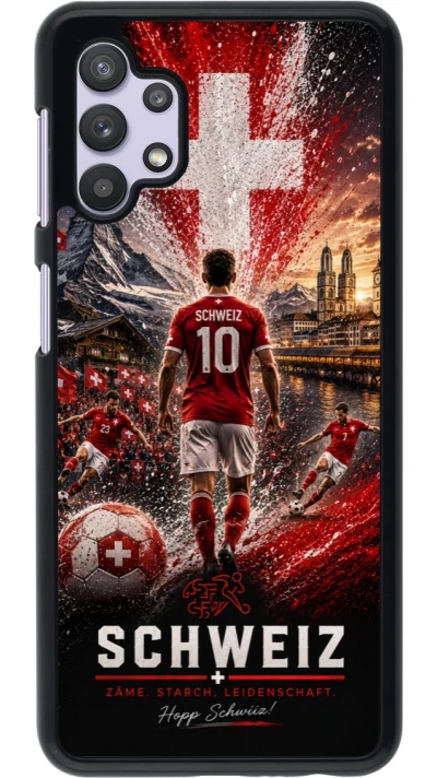 Samsung Galaxy A32 5G Case Hülle - Fussball Schweiz splash 2026