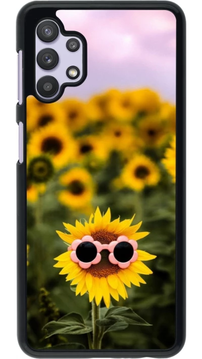 Samsung Galaxy A32 5G Case Hülle - Sunflower with glasses Spring 2026