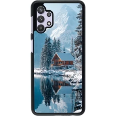 Samsung Galaxy A32 5G Case Hülle - Winter 25 Winter house forest day