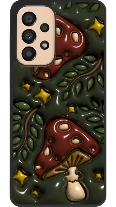 Samsung Galaxy A33 5G Case Hülle - Silikon schwarz Autumn 26 3D mushrooms