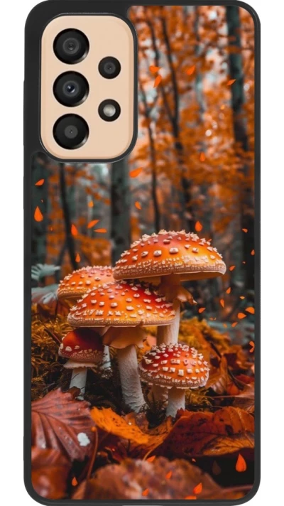 Samsung Galaxy A33 5G Case Hülle - Silikon schwarz Autumn 26 Mushrooms in the woods