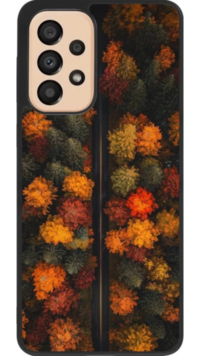 Samsung Galaxy A33 5G Case Hülle - Silikon schwarz Autumn 26 Road in autumn