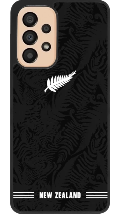 Samsung Galaxy A33 5G Case Hülle - Silikon schwarz Neuseeland 2026 personalisierbares Fussballtrikot