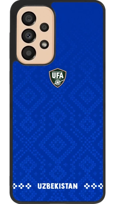 Samsung Galaxy A33 5G Case Hülle - Silikon schwarz Usbekistan 2026 personalisierbares Fussballtrikot