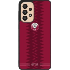 Samsung Galaxy A33 5G Case Hülle - Silikon schwarz Qatar 2026 personalisierbares Fussballtrikot