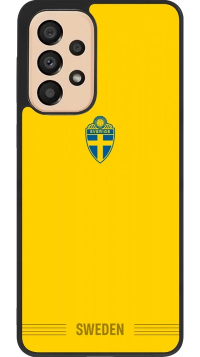 Samsung Galaxy A33 5G Case Hülle - Silikon schwarz Schweden 2026 personalisierbares Fussballtrikot