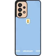 Samsung Galaxy A33 5G Case Hülle - Silikon schwarz Uruguay 2026 personalisierbares Fussballtrikot