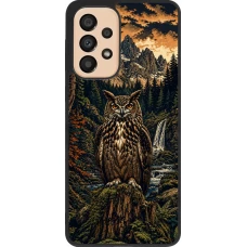 Samsung Galaxy A33 5G Case Hülle - Silikon schwarz Linocut Uhu