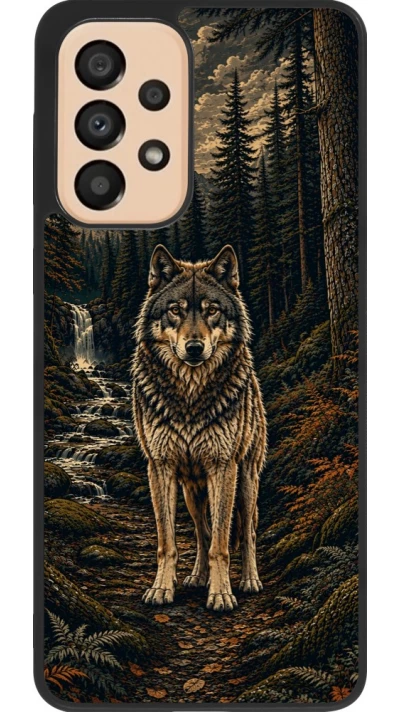 Samsung Galaxy A33 5G Case Hülle - Silikon schwarz Linocut Wold