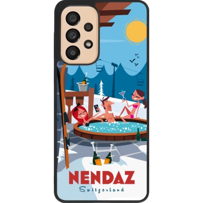 Samsung Galaxy A33 5G Case Hülle - Silikon schwarz Nendaz Mountain Jacuzzi