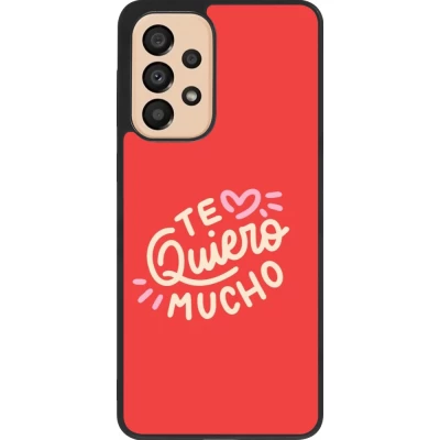Samsung Galaxy A33 5G Case Hülle - Silikon schwarz Saint Valentines Day 26 Te quiero mucho