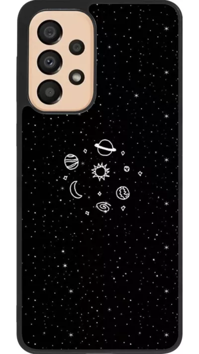 Coque Samsung Galaxy A33 5G - Silicone rigide noir Space Doodle