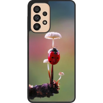 Samsung Galaxy A33 5G Case Hülle - Silikon schwarz Ladybird on a mushroom Spring 2026