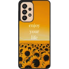Samsung Galaxy A33 5G Case Hülle - Silikon schwarz Summer 2026 Enjoy your life