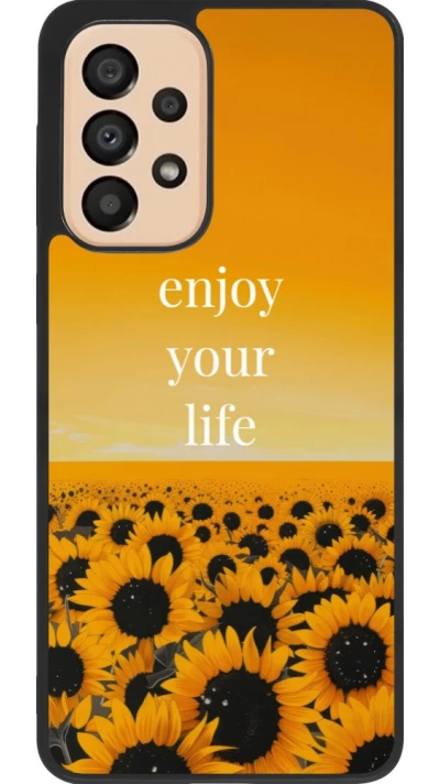 Samsung Galaxy A33 5G Case Hülle - Silikon schwarz Summer 2026 Enjoy your life
