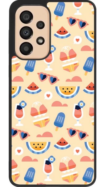 Samsung Galaxy A33 5G Case Hülle - Silikon schwarz Pattern Summer 2026