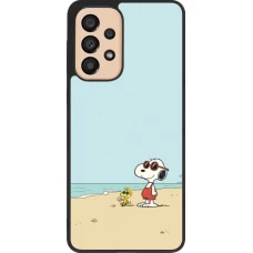 Samsung Galaxy A33 5G Case Hülle - Silikon schwarz Snoopy on the beach Summer 2026