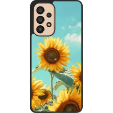 Samsung Galaxy A33 5G Case Hülle - Silikon schwarz Sunflowers Summer 2026