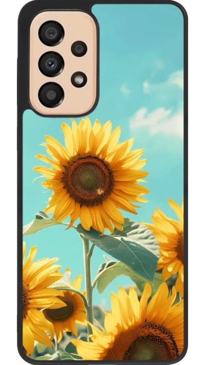 Samsung Galaxy A33 5G Case Hülle - Silikon schwarz Sunflowers Summer 2026