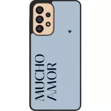 Coque Samsung Galaxy A33 5G - Silicone rigide noir Valentine 2024 mucho amor azul