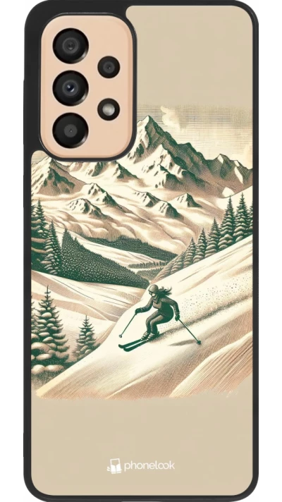 Samsung Galaxy A33 5G Case Hülle - Silikon schwarz Vintage Skiberg