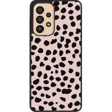 Samsung Galaxy A33 5G Case Hülle - Silikon schwarz Wild Leopard Pink