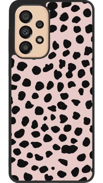 Samsung Galaxy A33 5G Case Hülle - Silikon schwarz Wild Leopard Pink