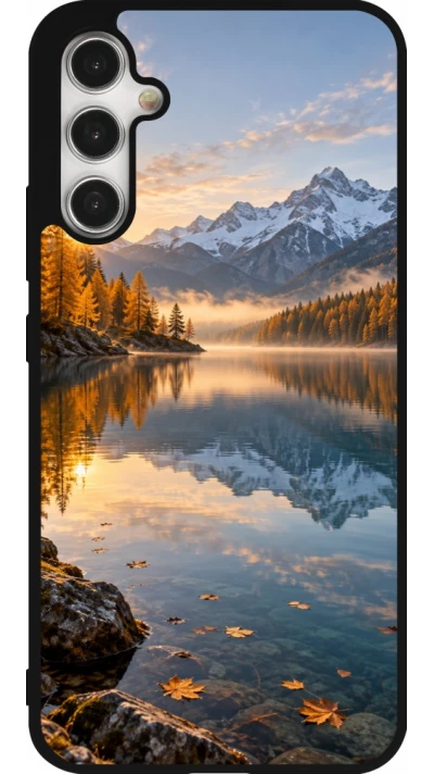 Coque Samsung Galaxy A34 5G - Silicone rigide noir Autumn 26 Autumn lake
