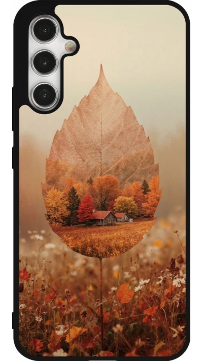 Coque Samsung Galaxy A34 5G - Silicone rigide noir Autumn 26 Autumn leaf