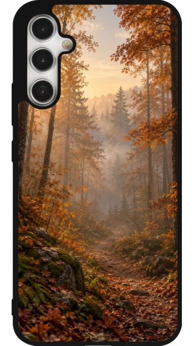 Coque Samsung Galaxy A34 5G - Silicone rigide noir Autumn 26 Autumn walk