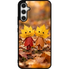Coque Samsung Galaxy A34 5G - Silicone rigide noir Autumn 26 Couple of leaves