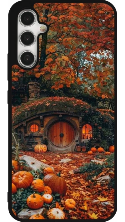 Coque Samsung Galaxy A34 5G - Silicone rigide noir Autumn 26 Hobbit house